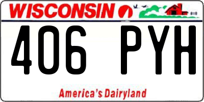 WI license plate 406PYH