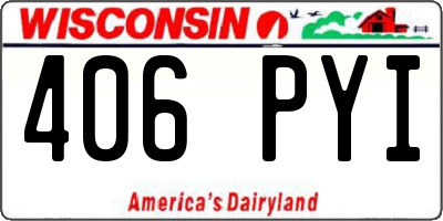 WI license plate 406PYI