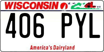 WI license plate 406PYL