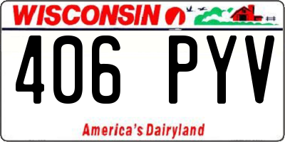WI license plate 406PYV