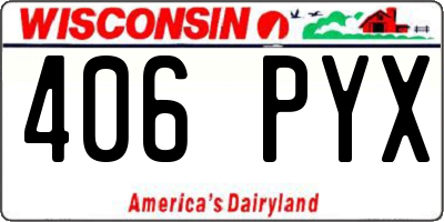WI license plate 406PYX