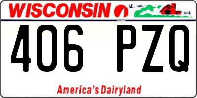 WI license plate 406PZQ