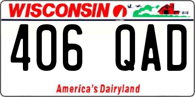 WI license plate 406QAD