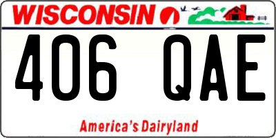 WI license plate 406QAE