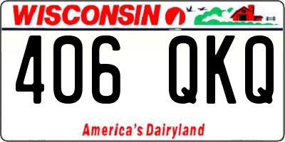 WI license plate 406QKQ