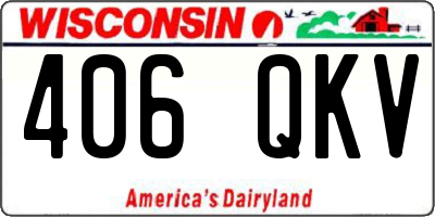 WI license plate 406QKV
