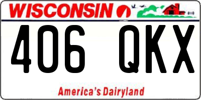 WI license plate 406QKX