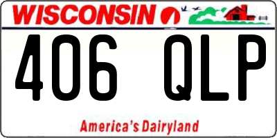 WI license plate 406QLP
