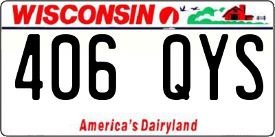 WI license plate 406QYS