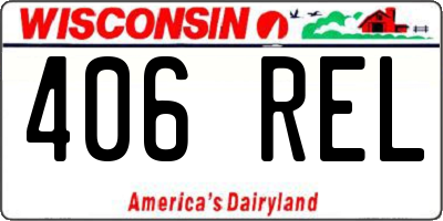 WI license plate 406REL