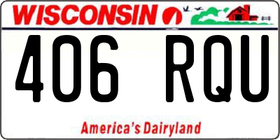 WI license plate 406RQU