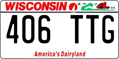 WI license plate 406TTG
