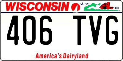 WI license plate 406TVG