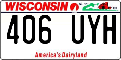 WI license plate 406UYH