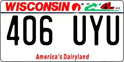 WI license plate 406UYU