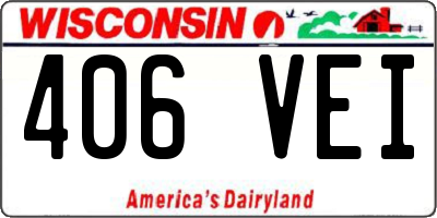 WI license plate 406VEI