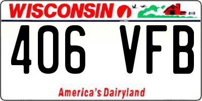 WI license plate 406VFB