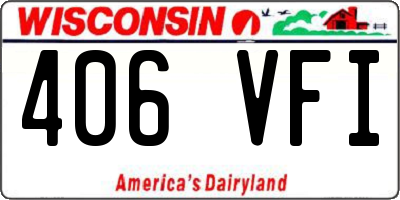 WI license plate 406VFI