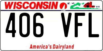 WI license plate 406VFL