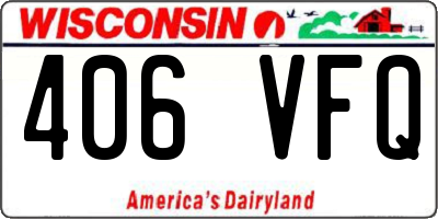 WI license plate 406VFQ