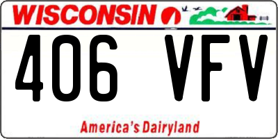 WI license plate 406VFV