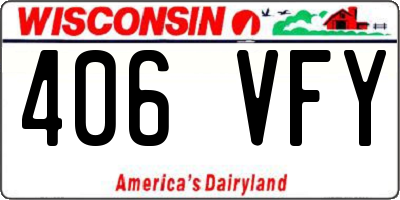 WI license plate 406VFY