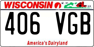 WI license plate 406VGB