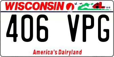 WI license plate 406VPG