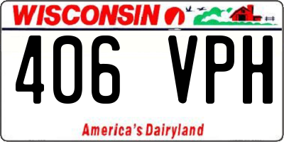 WI license plate 406VPH