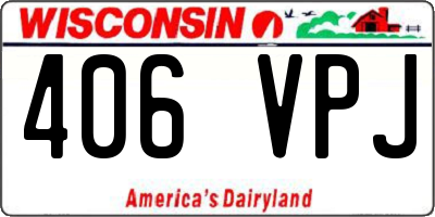 WI license plate 406VPJ