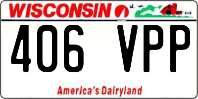 WI license plate 406VPP