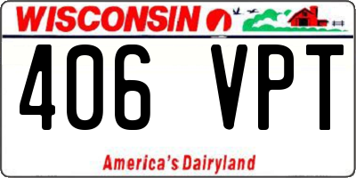 WI license plate 406VPT