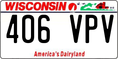 WI license plate 406VPV