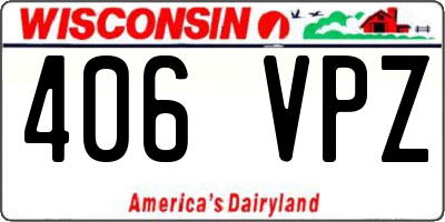 WI license plate 406VPZ