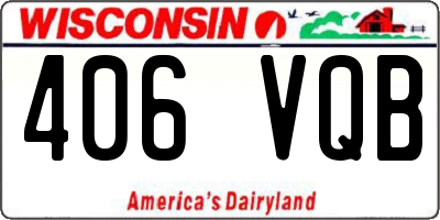WI license plate 406VQB