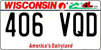 WI license plate 406VQD