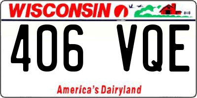 WI license plate 406VQE