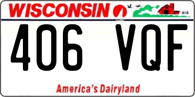 WI license plate 406VQF
