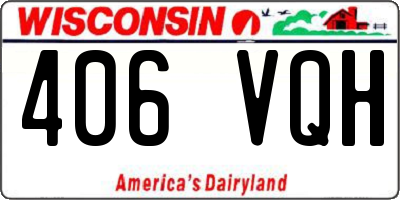WI license plate 406VQH