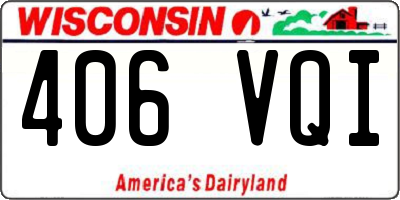 WI license plate 406VQI