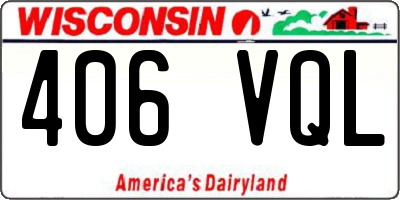 WI license plate 406VQL