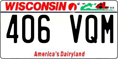WI license plate 406VQM