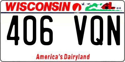 WI license plate 406VQN