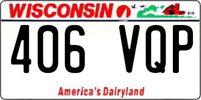 WI license plate 406VQP