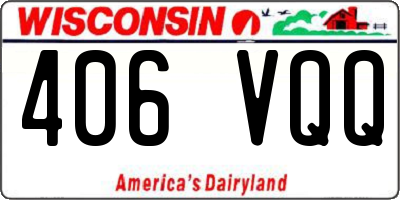 WI license plate 406VQQ