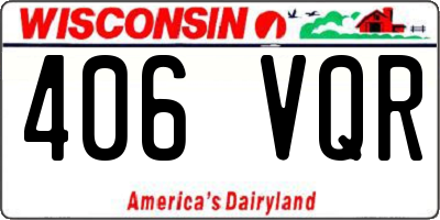 WI license plate 406VQR