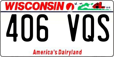 WI license plate 406VQS