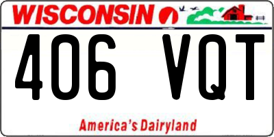 WI license plate 406VQT