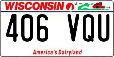 WI license plate 406VQU
