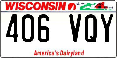 WI license plate 406VQY